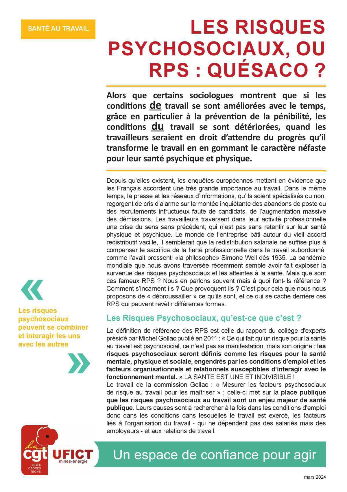 Les risques psychosociaux, ou RPS : Quésaco ?
