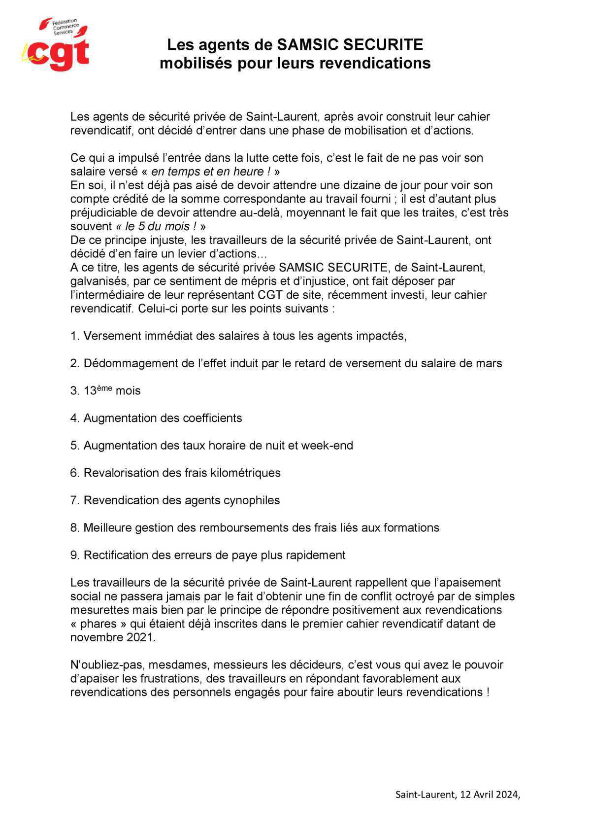 Samsic Sécurité mobilisé sur la centrale de St Laurent