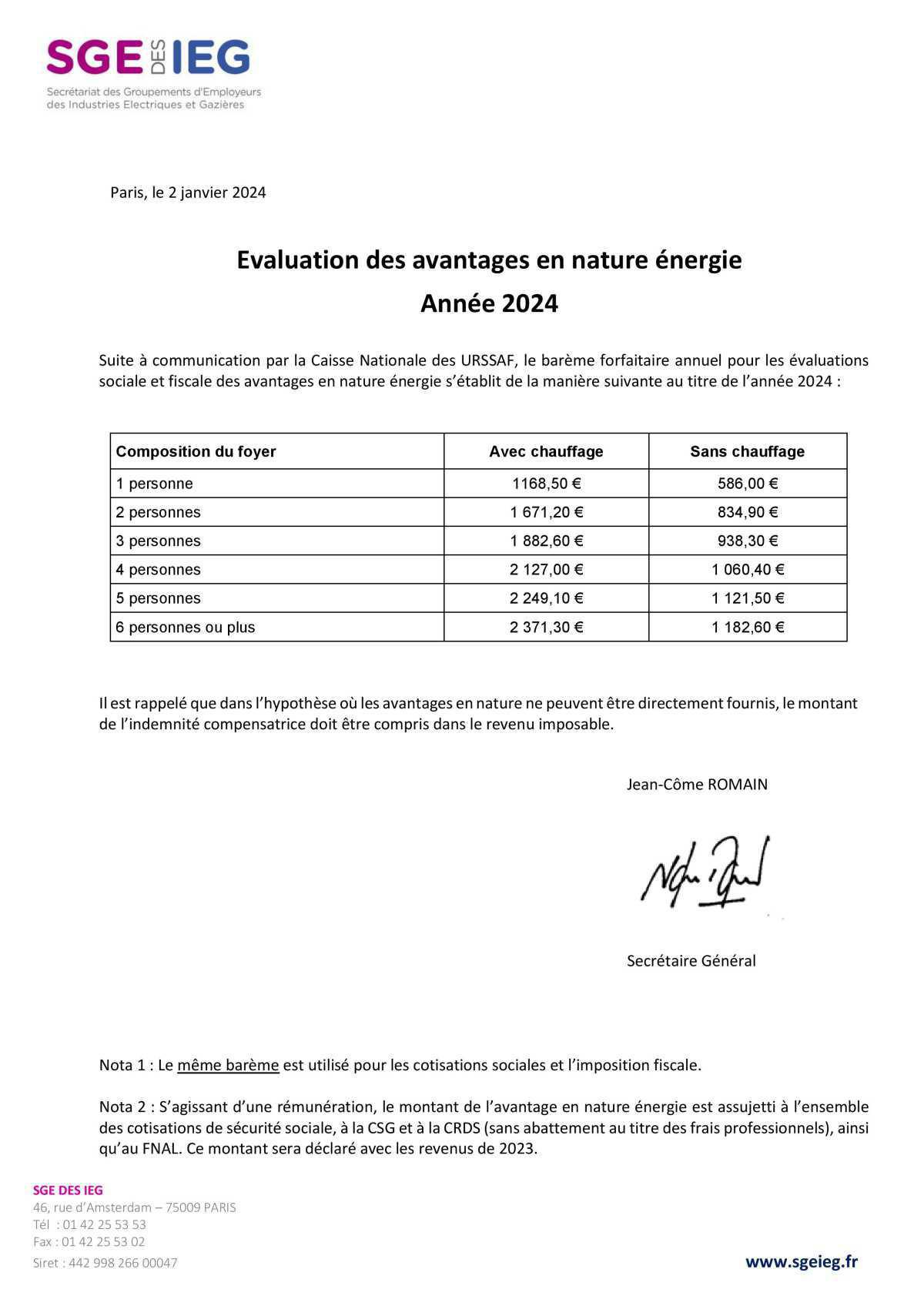 Avantages en Nature Energies et déclaration des revenus 2023