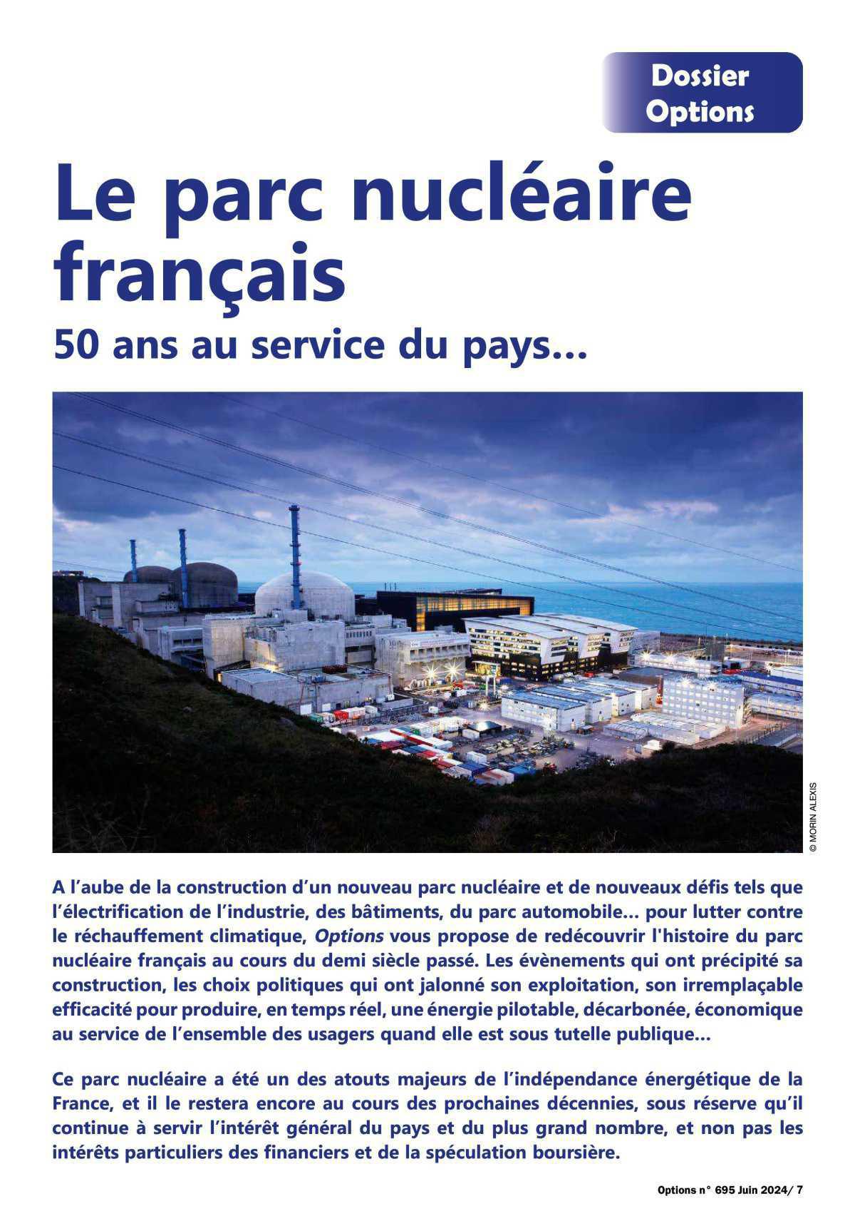 Le parc nucléaire français 50 ans au service du pays…