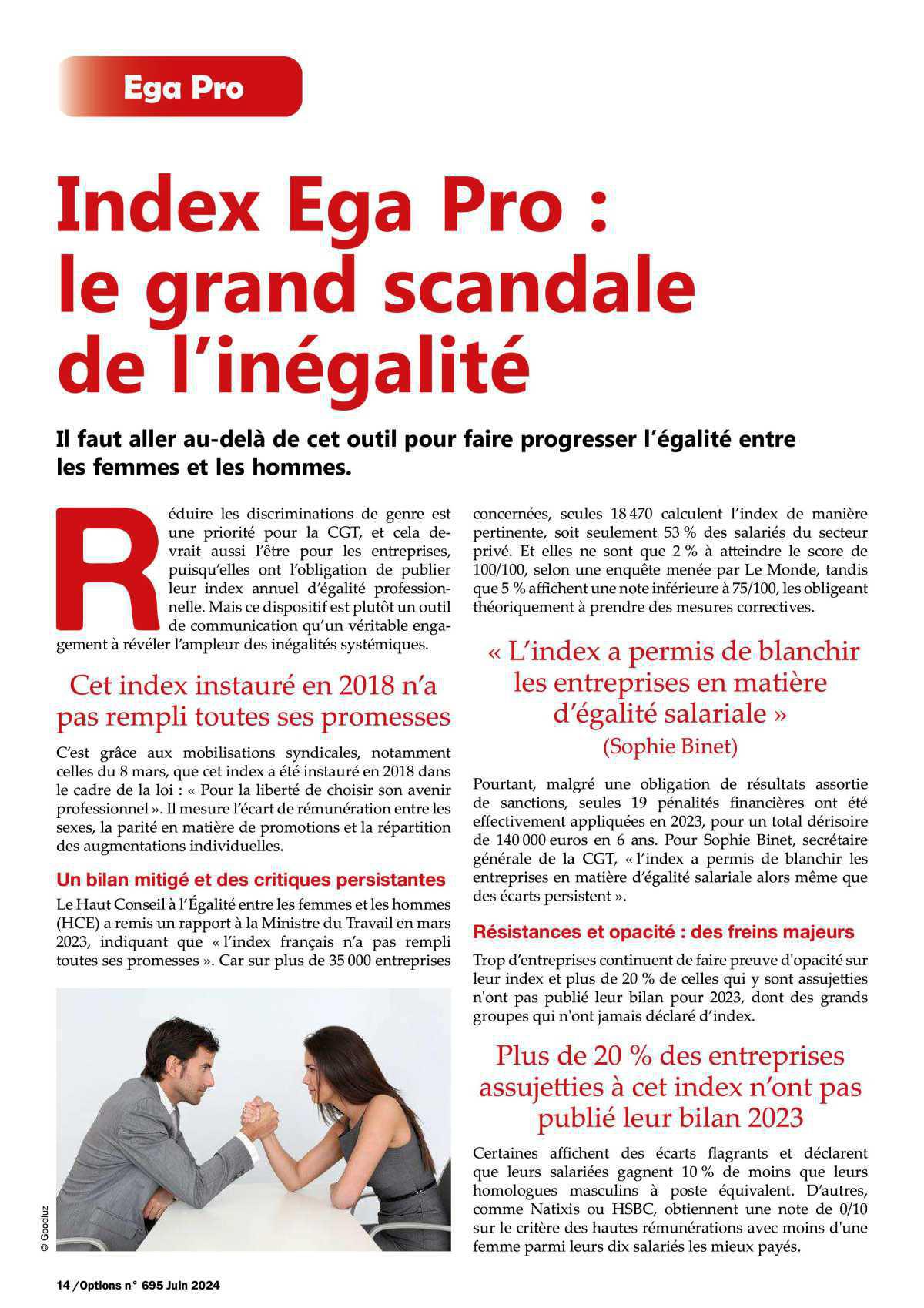 Index Ega Pro : le grand scandale de l’inégalité