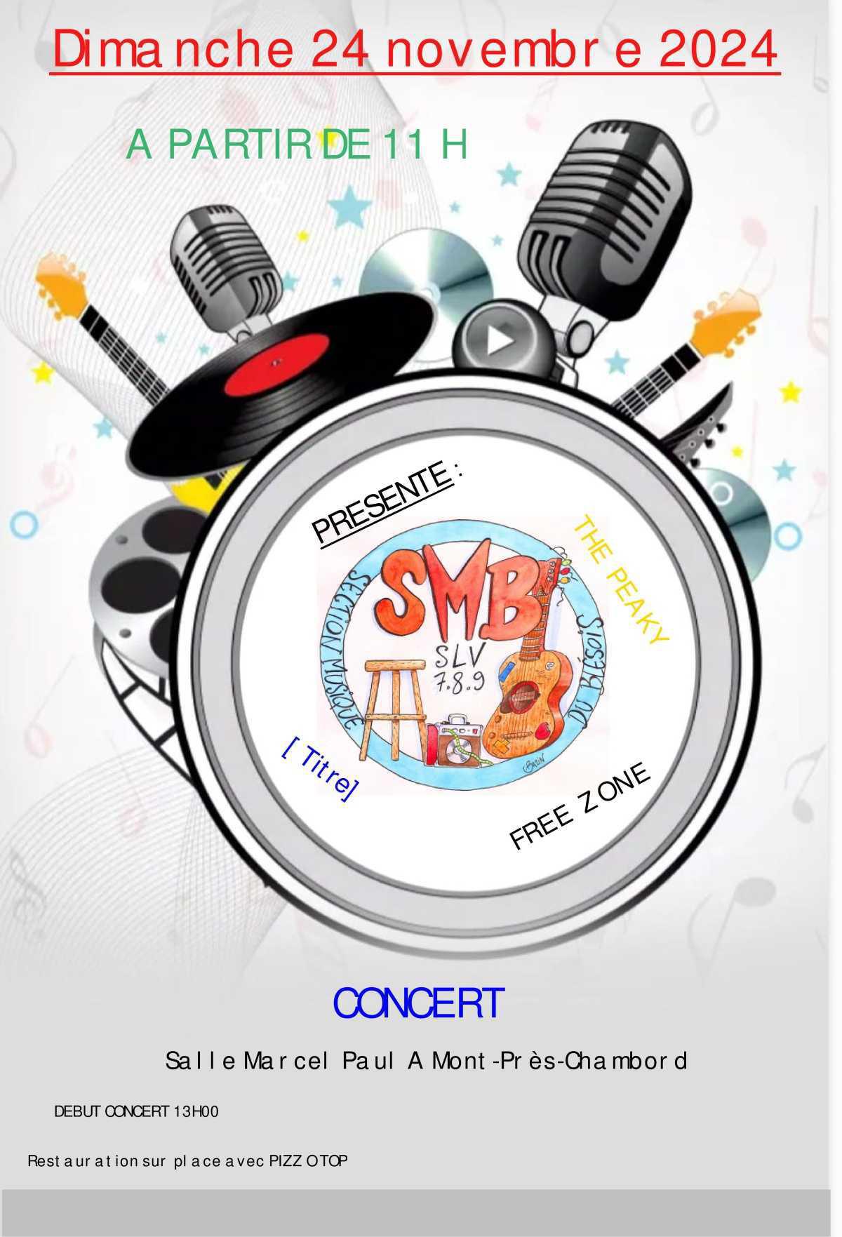 Dimanche 24 Novembre : Concert gratuit Section Musique CMCAS 