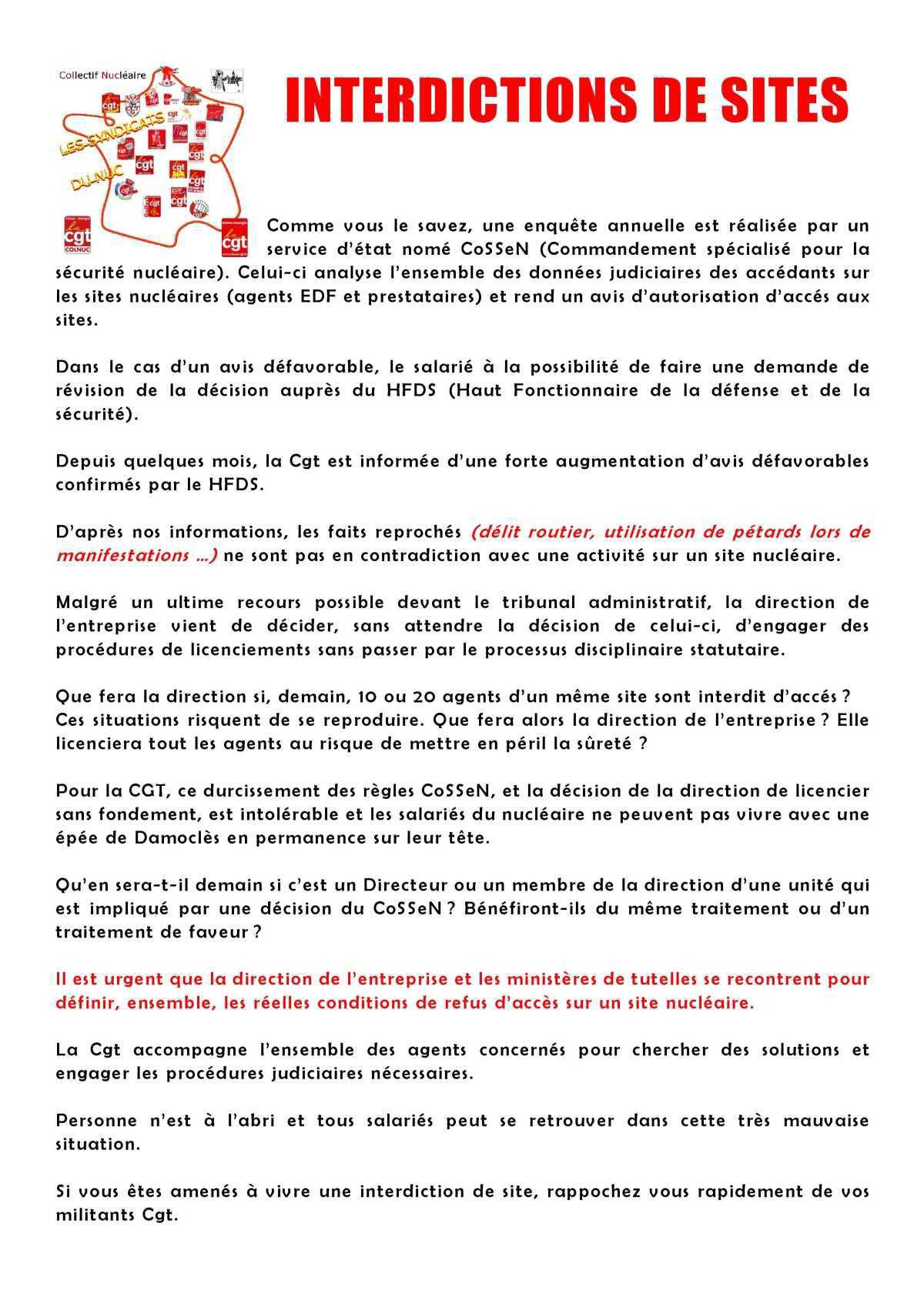Interdictions de site et licenciement !!