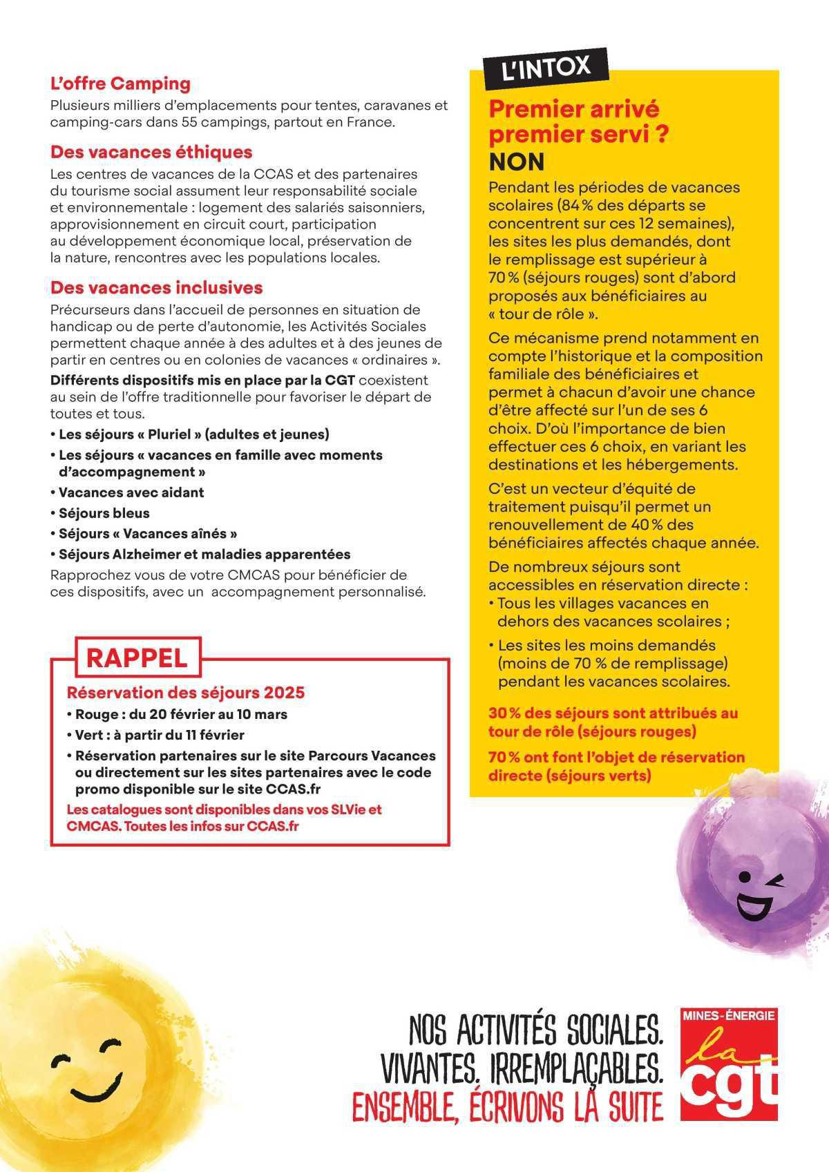 Enquête bénéficiaires : Une forte attente sur les vacances !