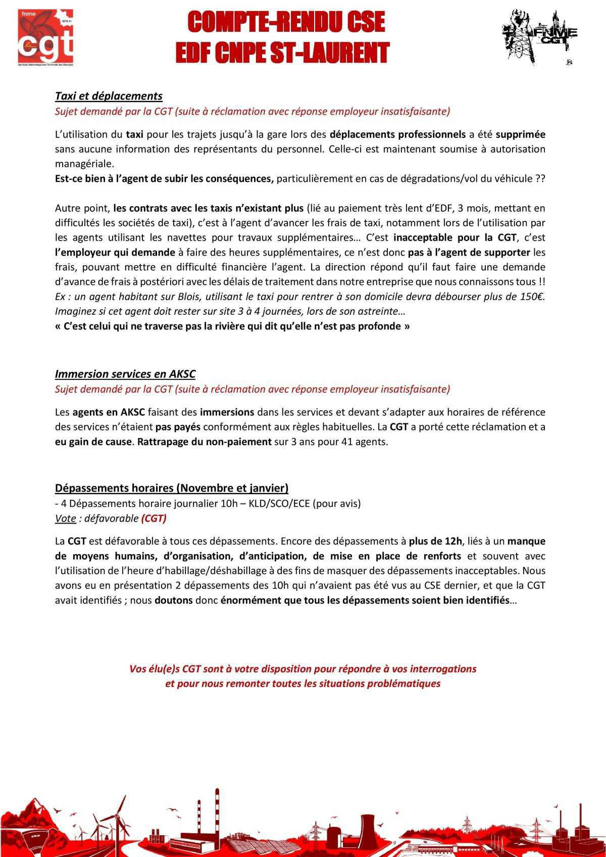 Compte rendu CSE CNPE ST LAURENT du 28 mars 2025