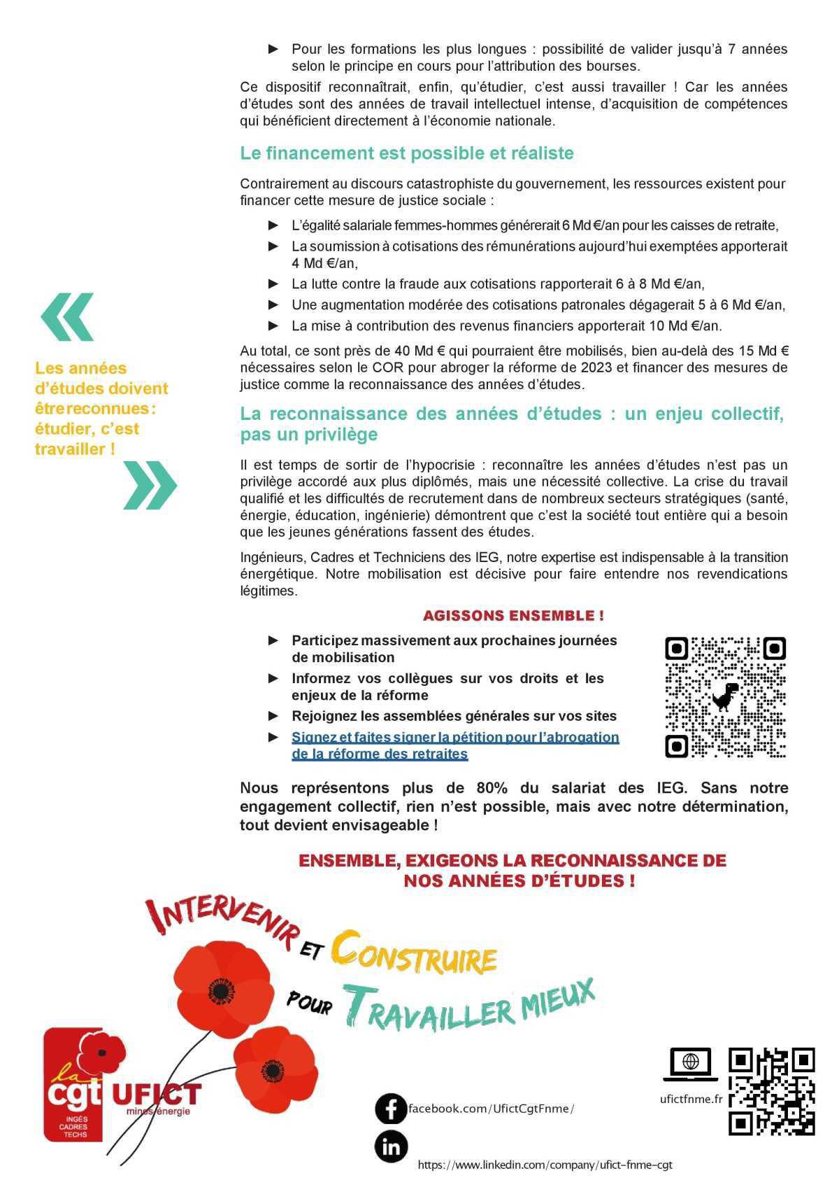 Reconnaissance des années d’études : une mesure de justice sociale pour les ICT