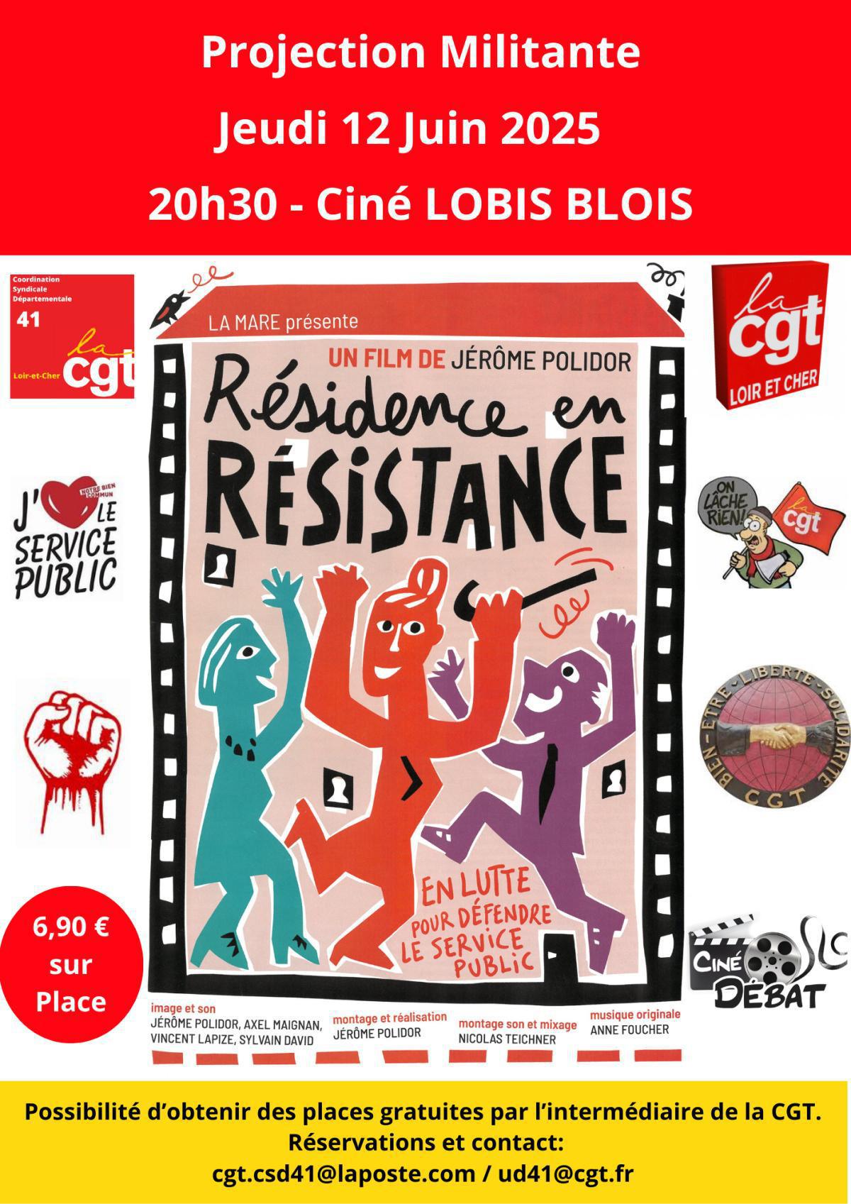 Jeudi 12 Juin - Projection d'un film au cinéma Les Lobis de Blois