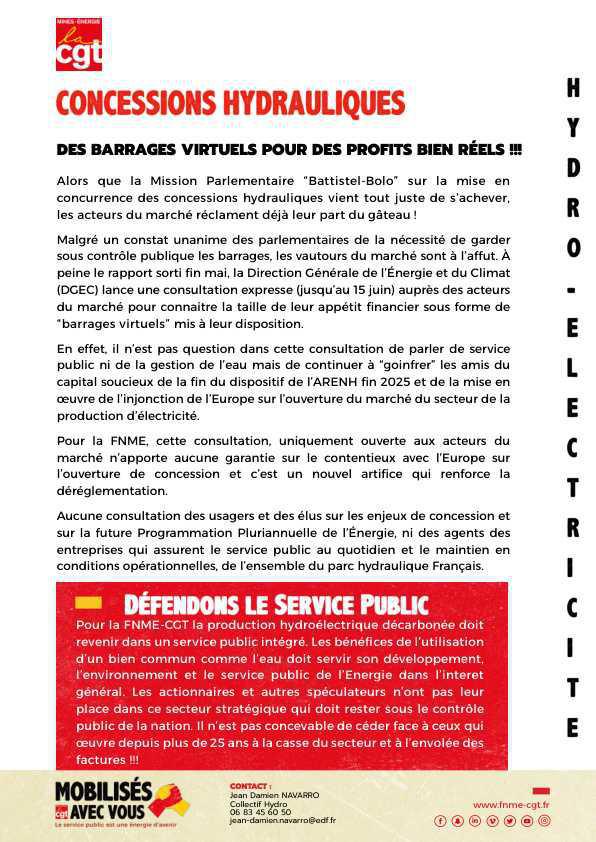  Des barrages virtuels pour des profits bien réels !!!