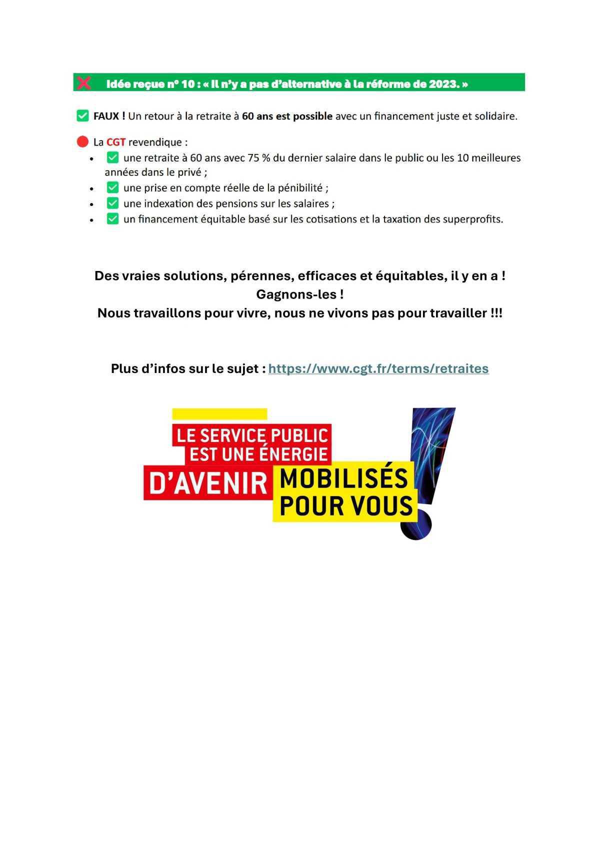 10 idées reçues sur les retraites !