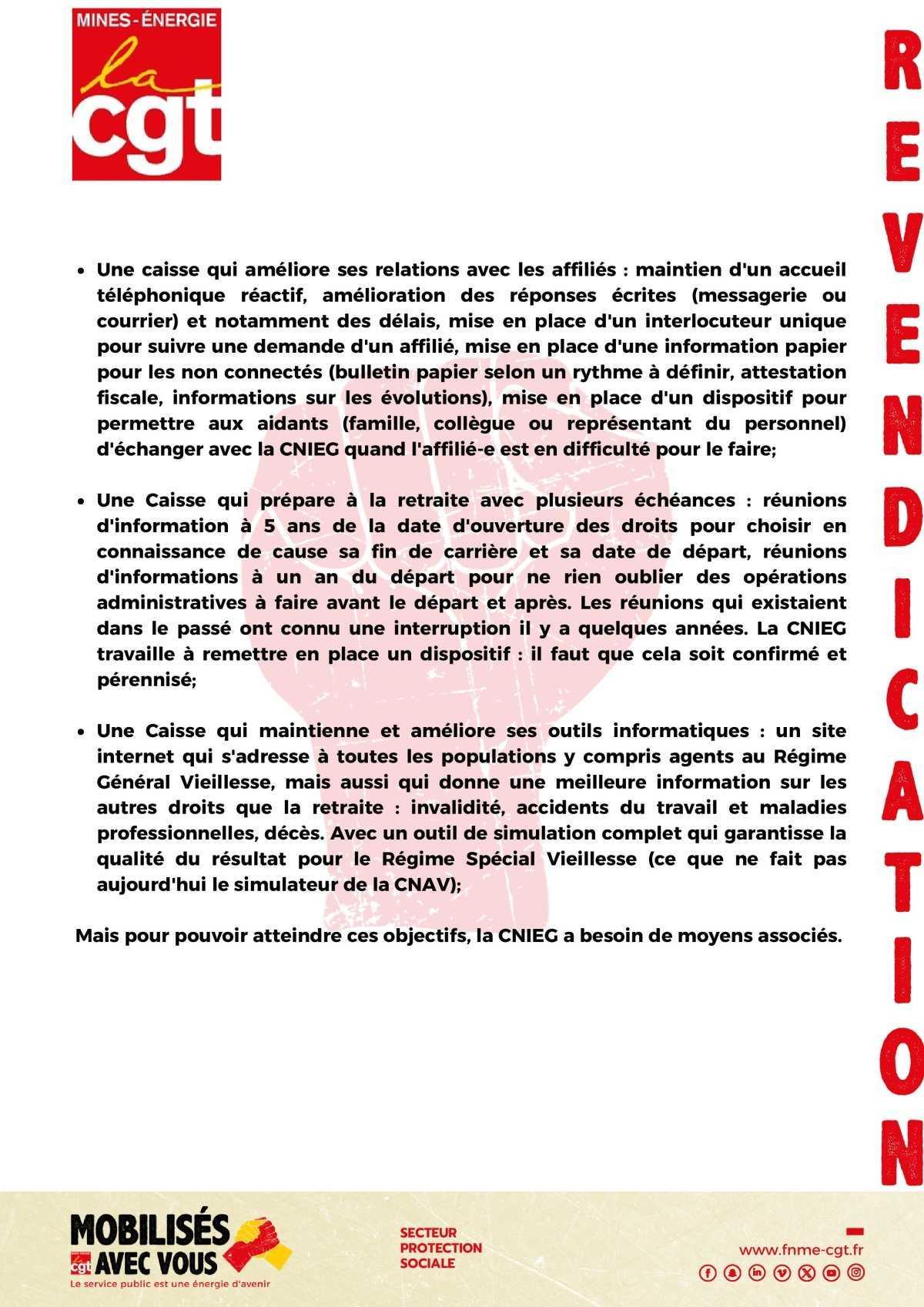 Gagnons l'amélioration des services de la CNIEG et l'augmentation de ses moyens Gagnons l'amélioration des services de la CNIEG et l'augmentation de ses moyens
