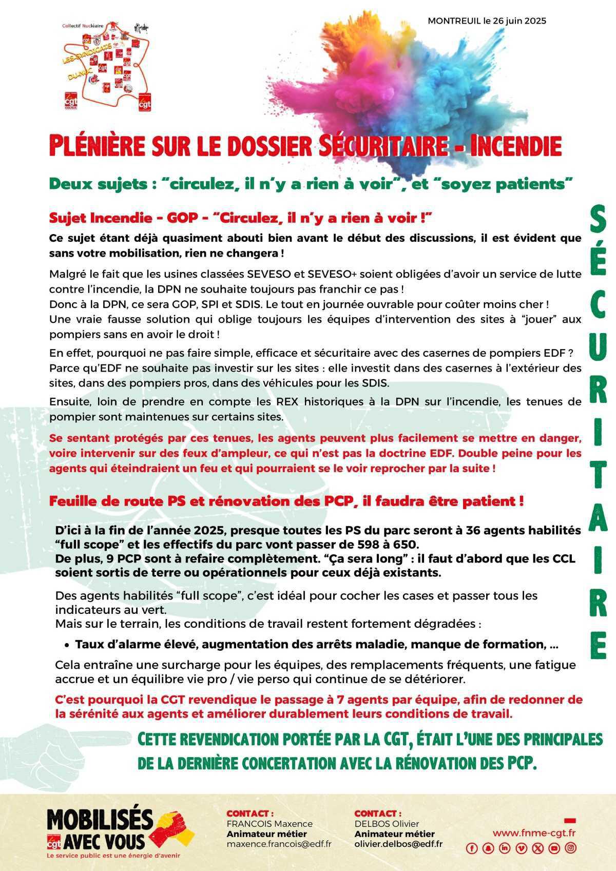 Sécuritaire-Incendie : “circulez, il n’y a rien à voir”, et "soyez patients"