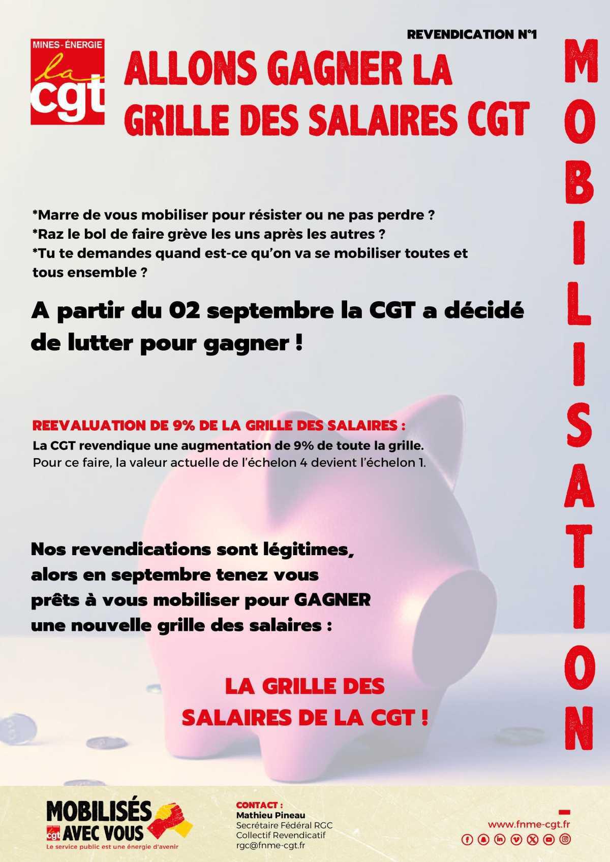 Grille des salaires CGT - REVENDICATION N° 1