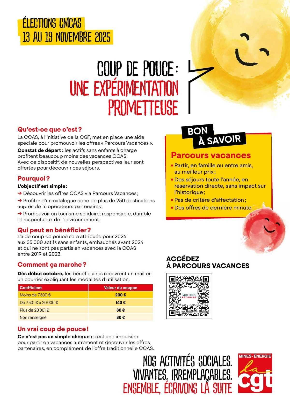 CMCAS - Coup de pouce : Une expérimentation prometteuse CMCAS - Coup de pouce : Une expérimentation prometteuse