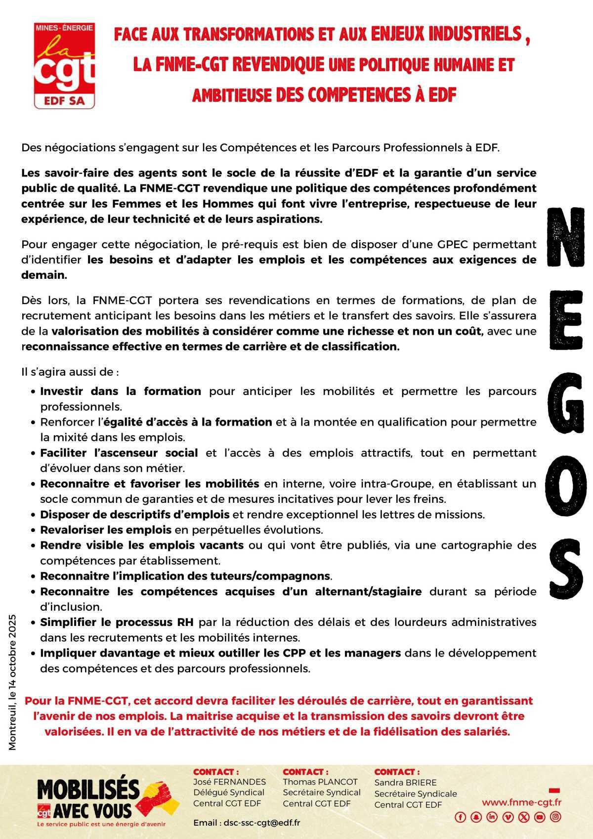 Pour une politique humaine et ambitieuse des compétences