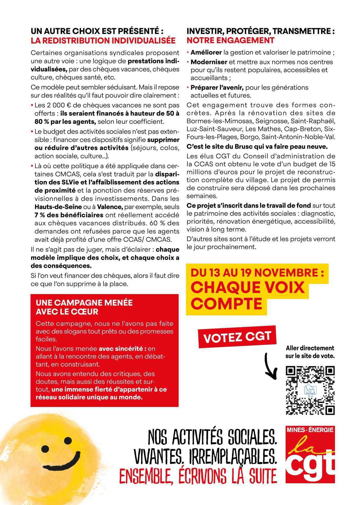 Elections CMCAS - Un moment décisif : Projet contre Projet !