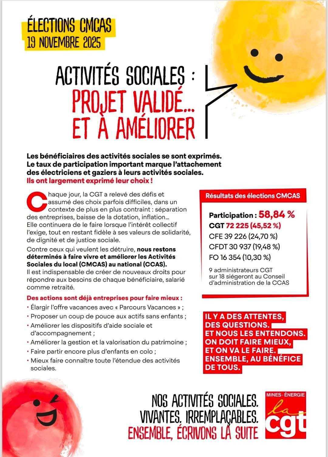 La CGT, toujours numéro 1 pour vous représenter !