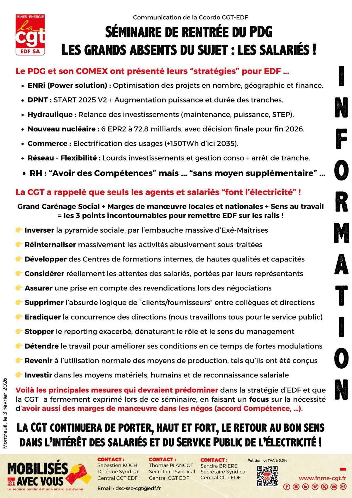 Séminaire de rentrée du PDG - Les grands absents du sujet : les salariés !