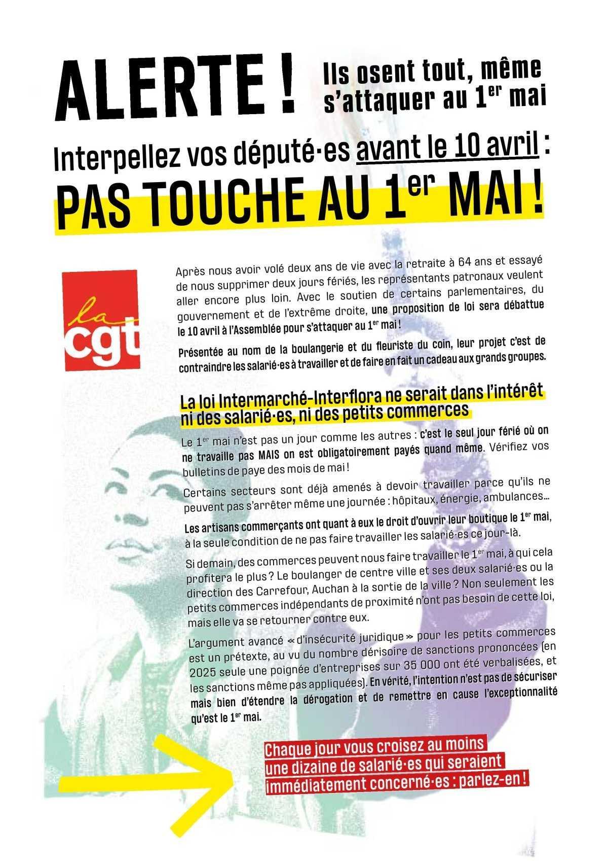 ALERTE ! Ils osent tout, même s’attaquer au 1er mai ALERTE ! Ils osent tout, même s’attaquer au 1er mai