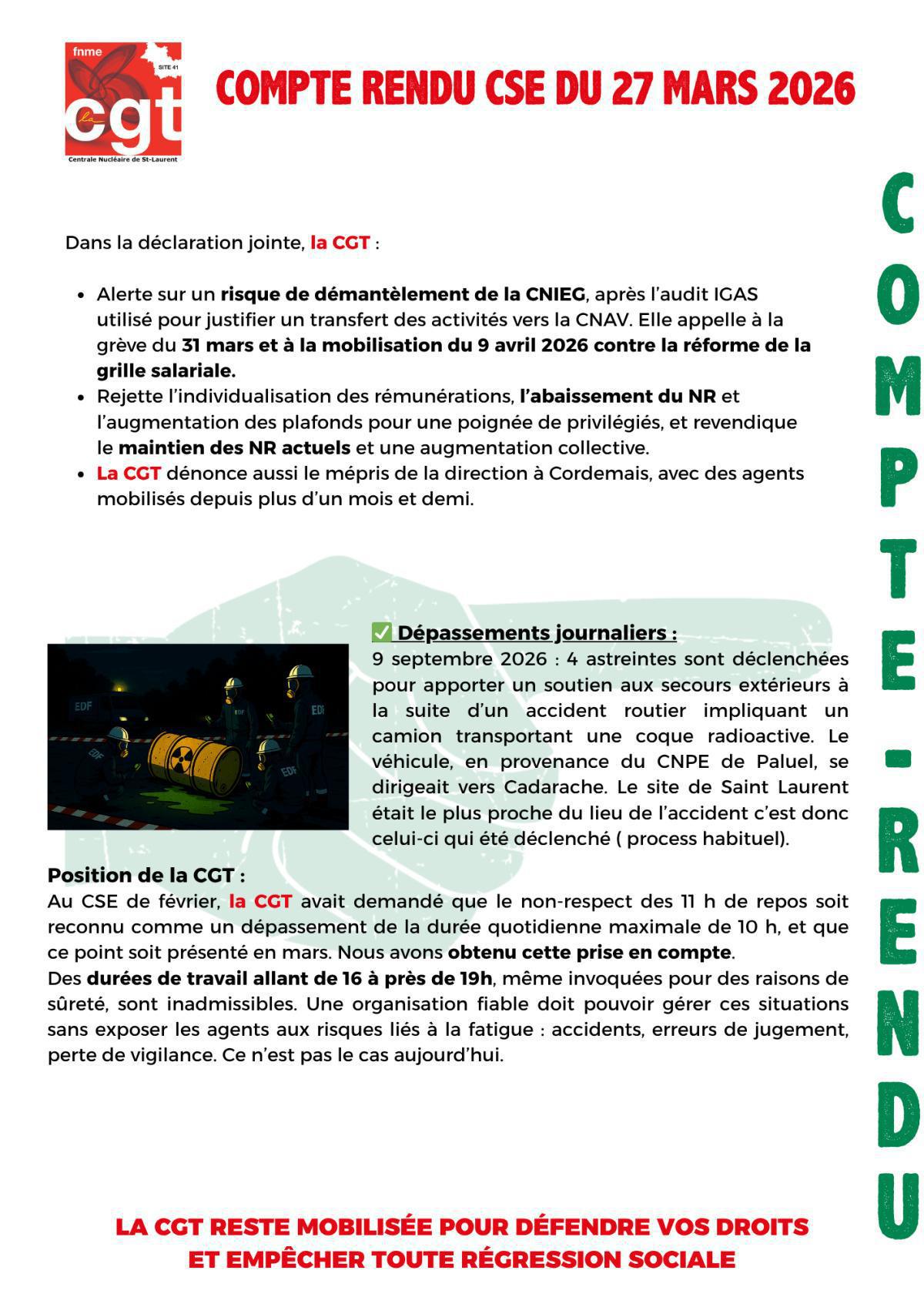 Compte Rendu CSE Mars 2026