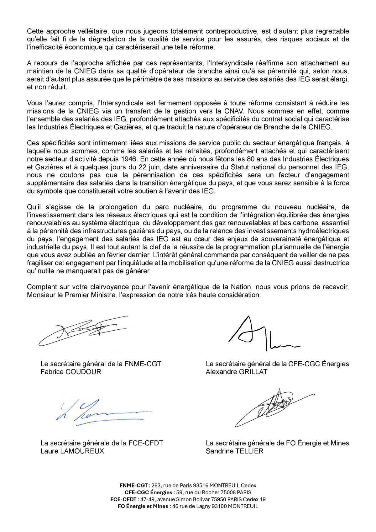 L'avenir de la CNIEG est en danger, comme la CGT a pu le dénoncer depuis plusieurs mois !!