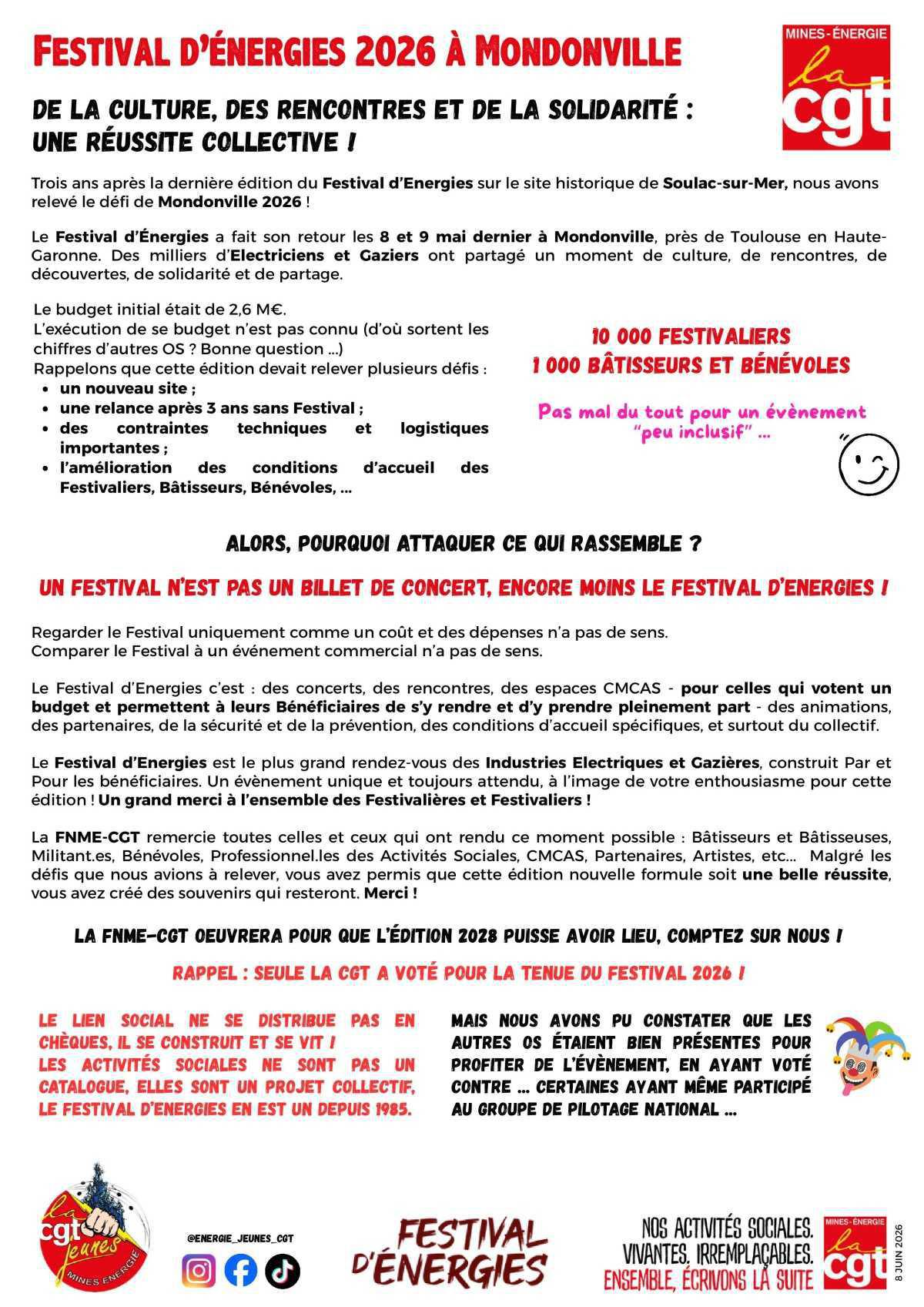 Festival d'Energies : Pourquoi attaquer ce qui rassemble ?