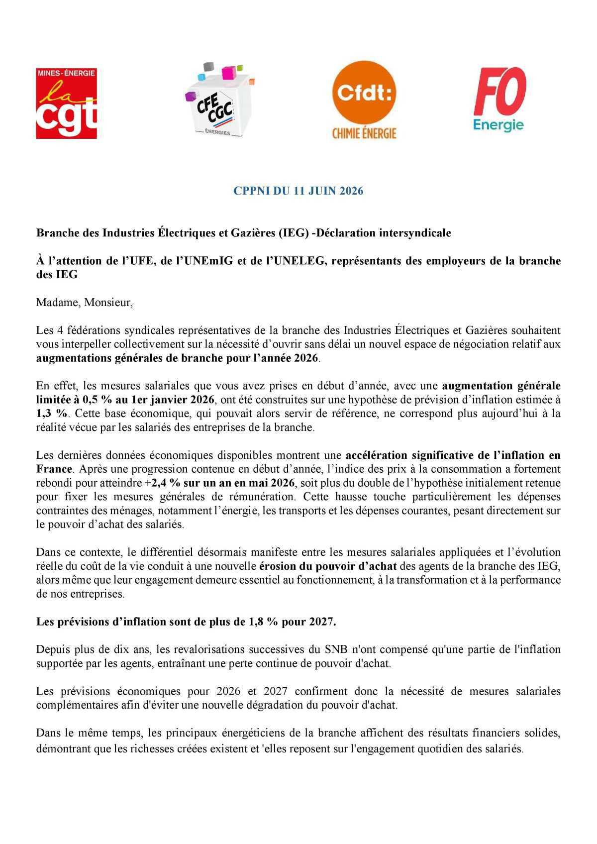 L'intersyndicale demande la réouverture des négociations du SNB 2026