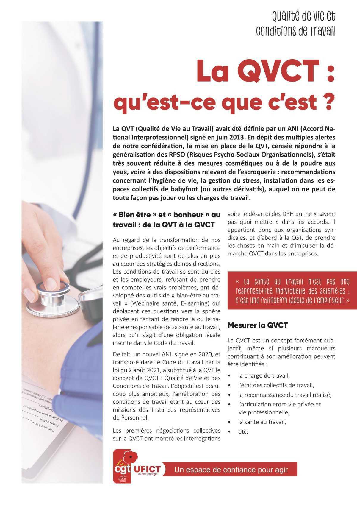 La QVCT : qu’est-ce que c’est ?