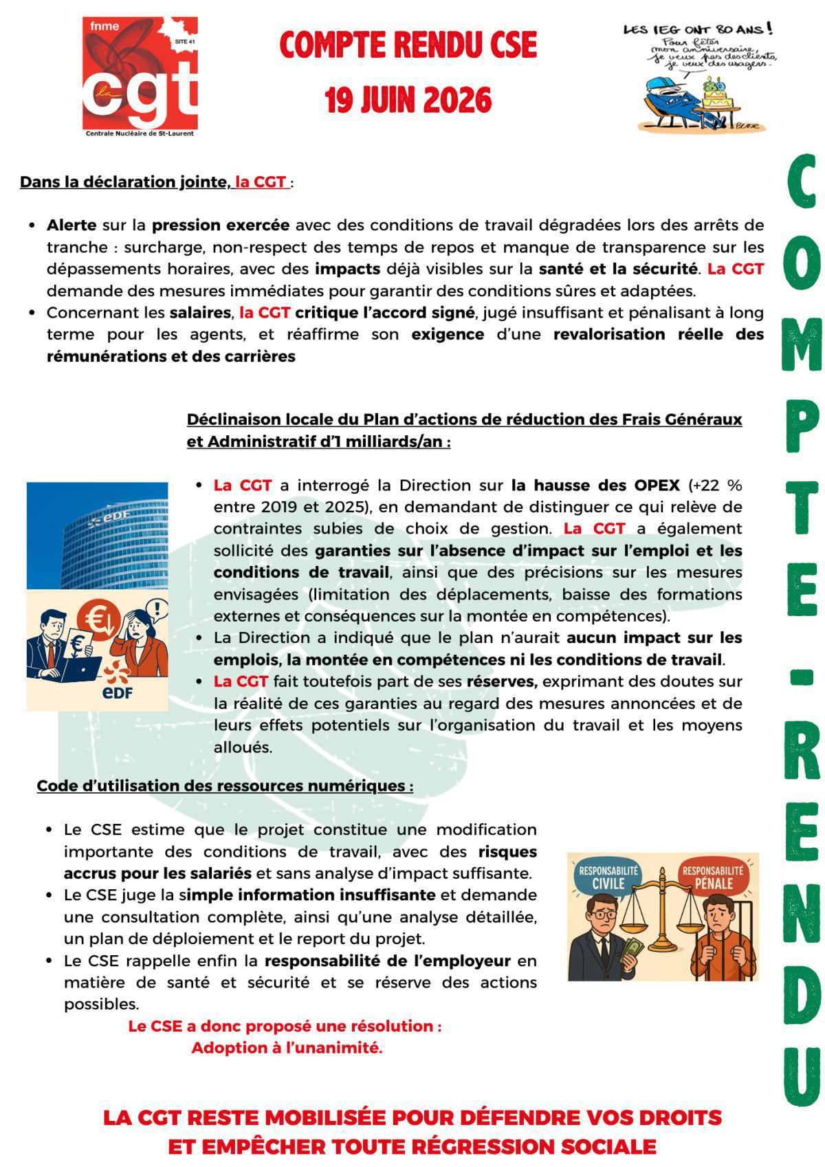 Compte Rendu CSE Juin 2026