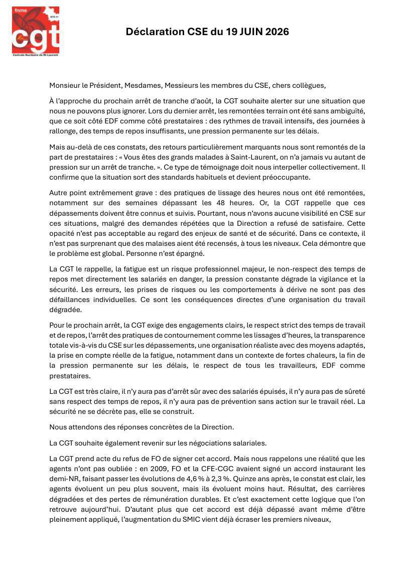 Compte Rendu CSE Juin 2026