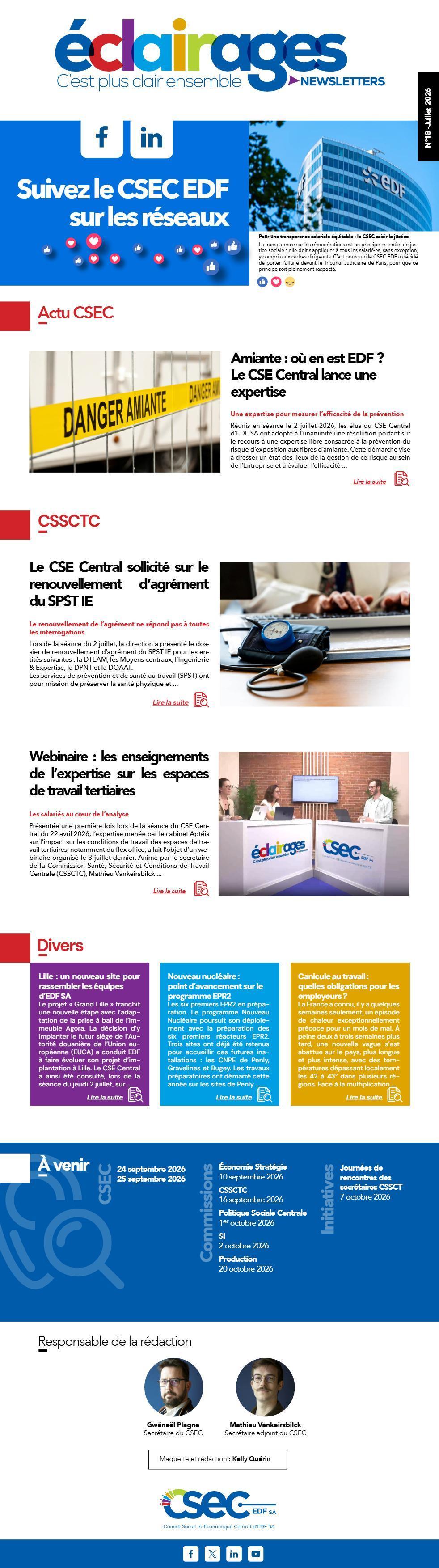 Eclairages ! l'actu du CSEC EDF