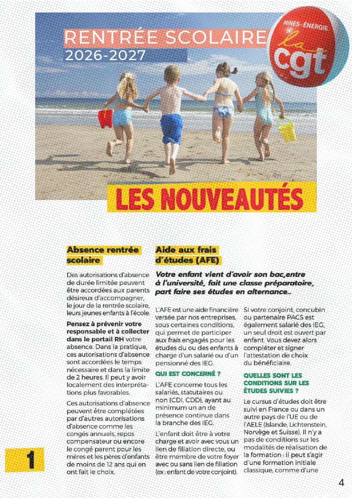 Le cahier de vacances : La CGT