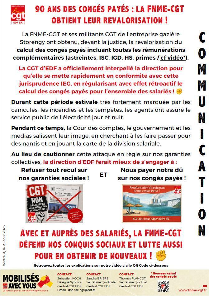 Revalorisation du paiement des congés payés