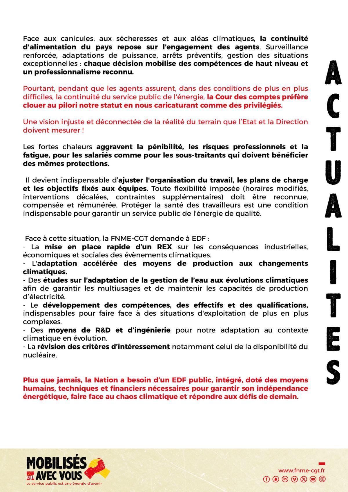 Climat : des installations sous contraintes, des agents en première ligne