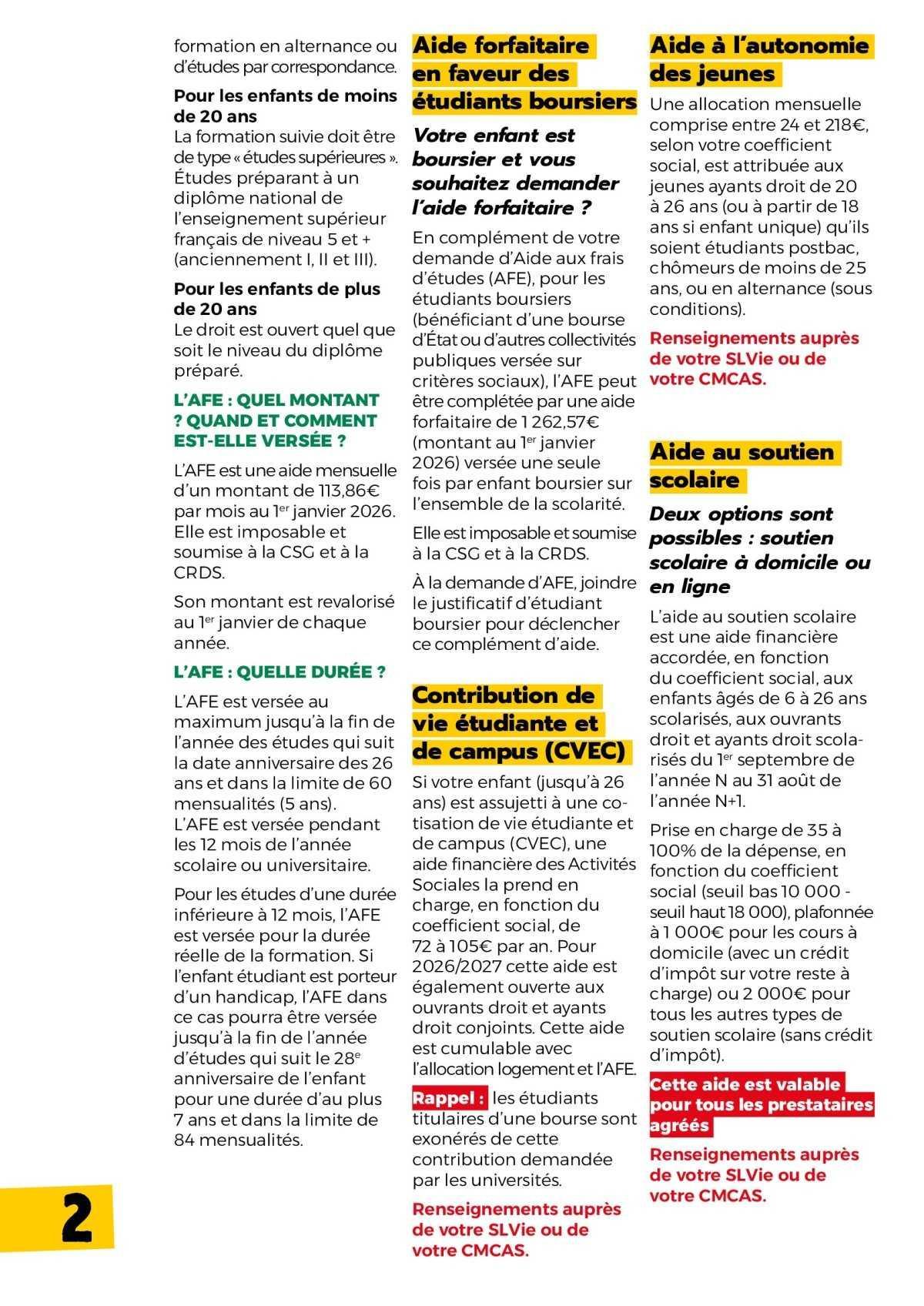 Rentrée scolaire 2026 – 2027 : les aides locales et nationales