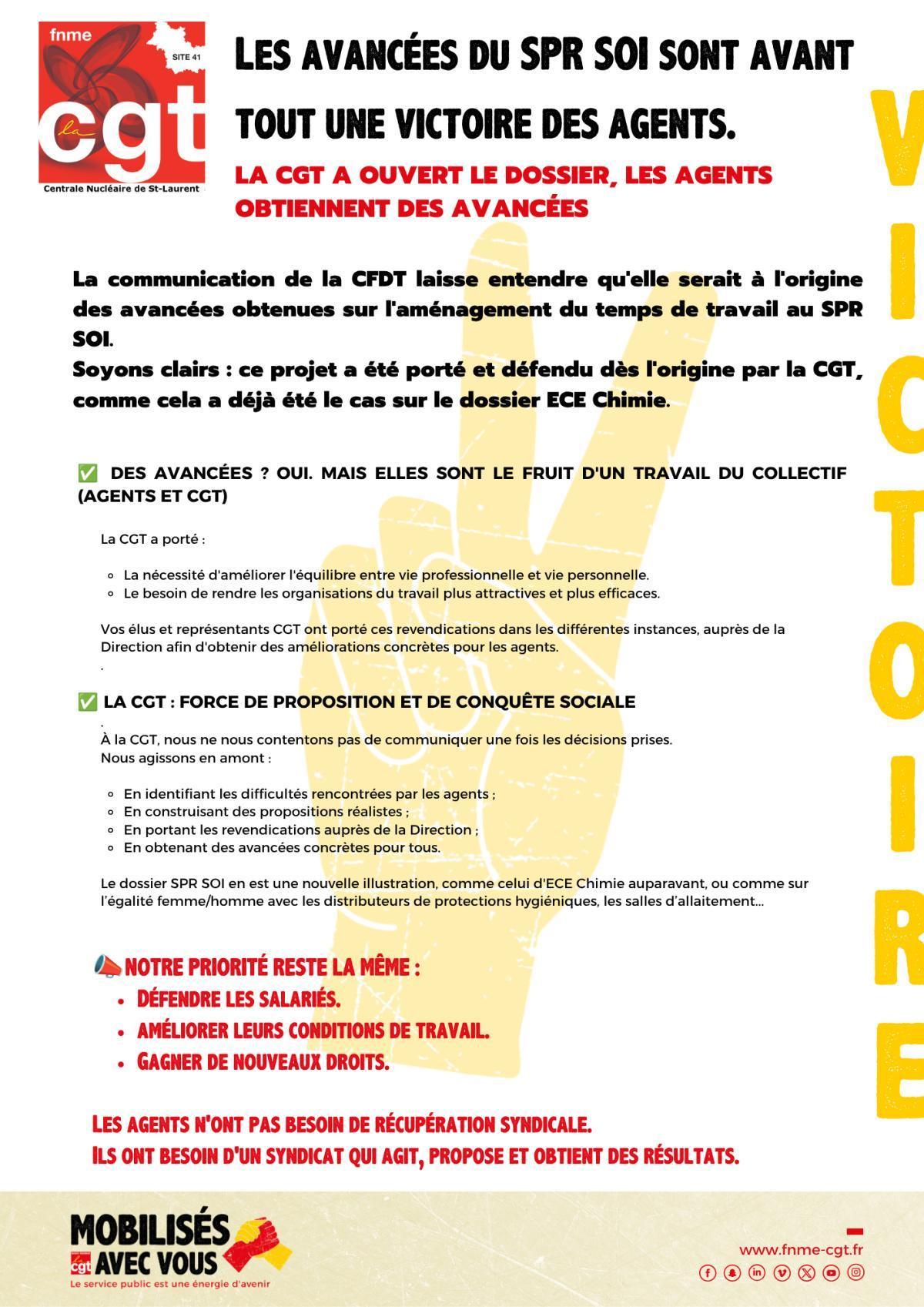 Les avancées du SPR SOI sont avant tout une victoire des agents.