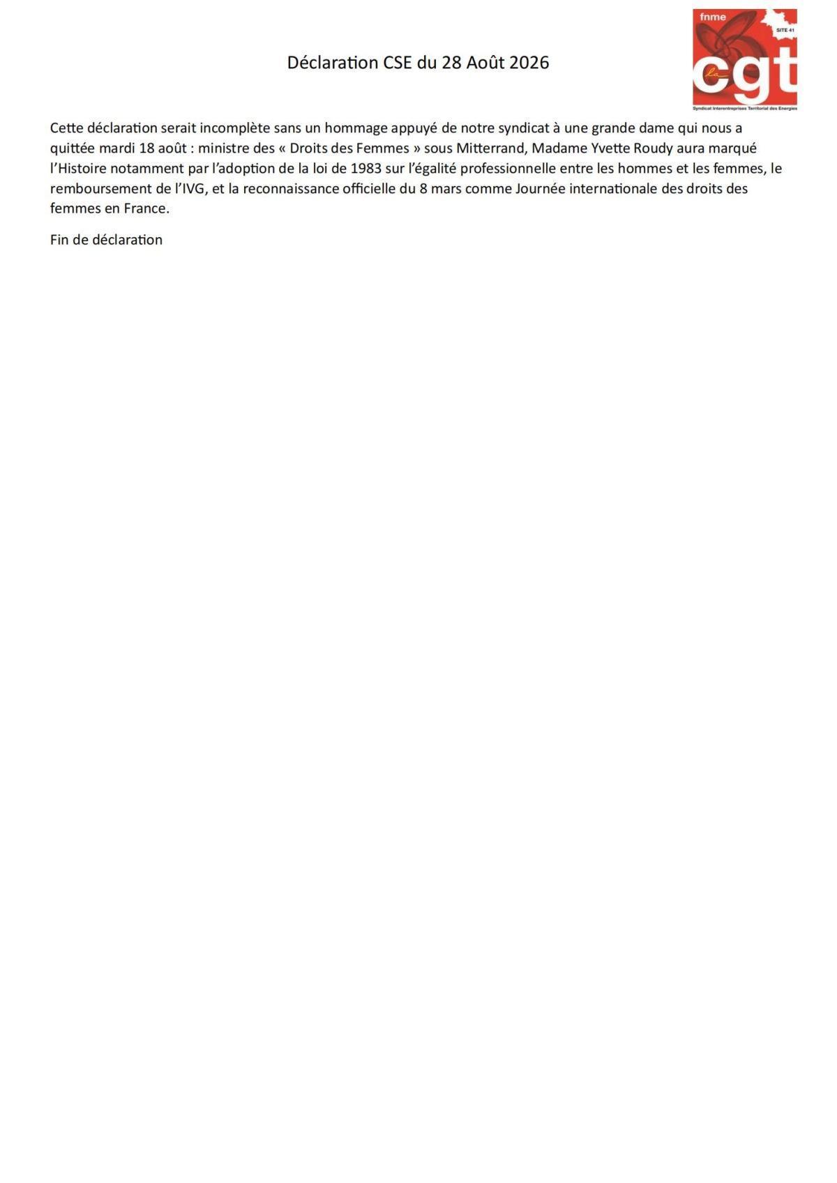Compte Rendu CSE Aout 2026