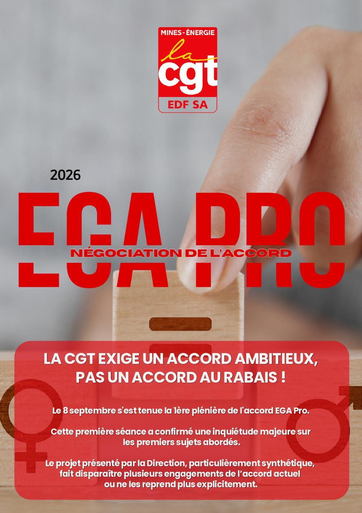 EGA Pro : pas d’accord au rabais ! EGA Pro : pas d’accord au rabais !