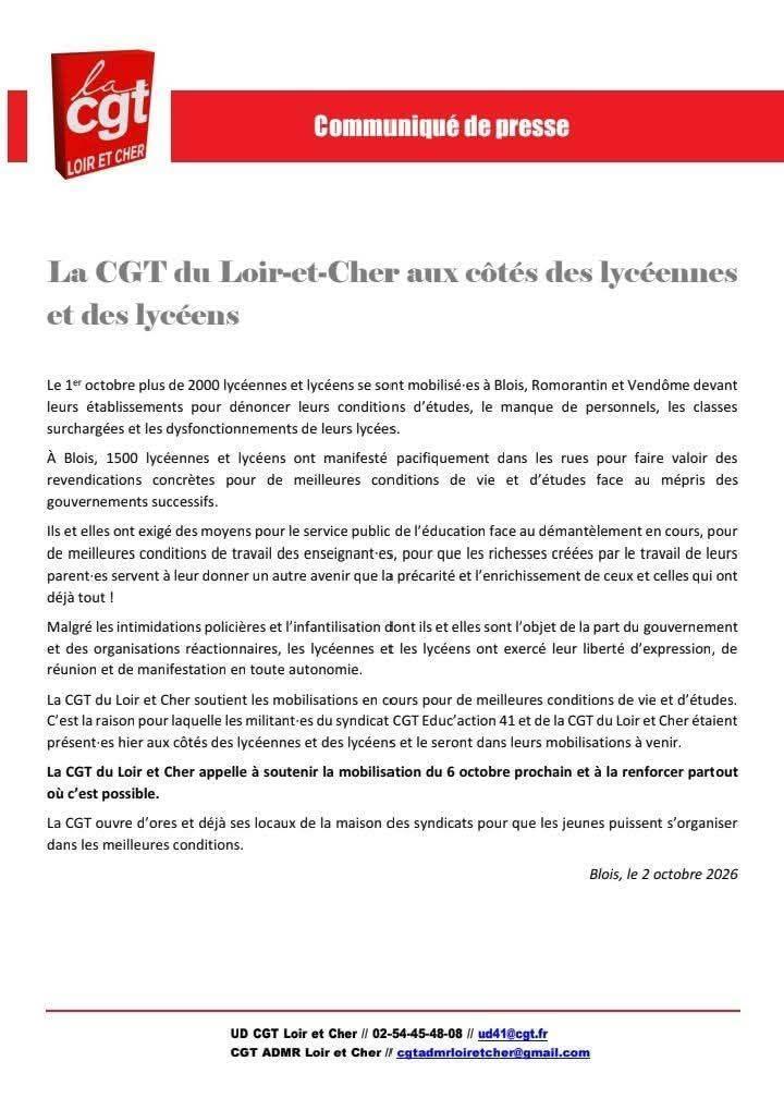 Soutien à la jeunesse mobilisée ! Soutien à la jeunesse mobilisée !