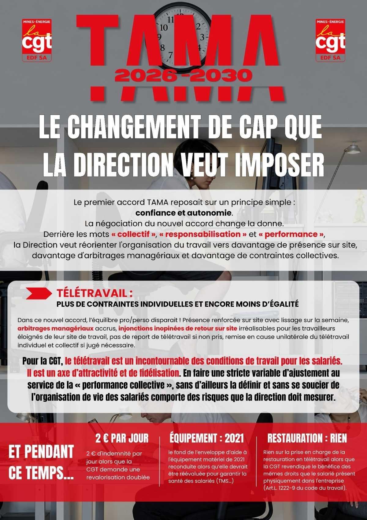 TAMA : Le changement de cap que la direction veut imposer