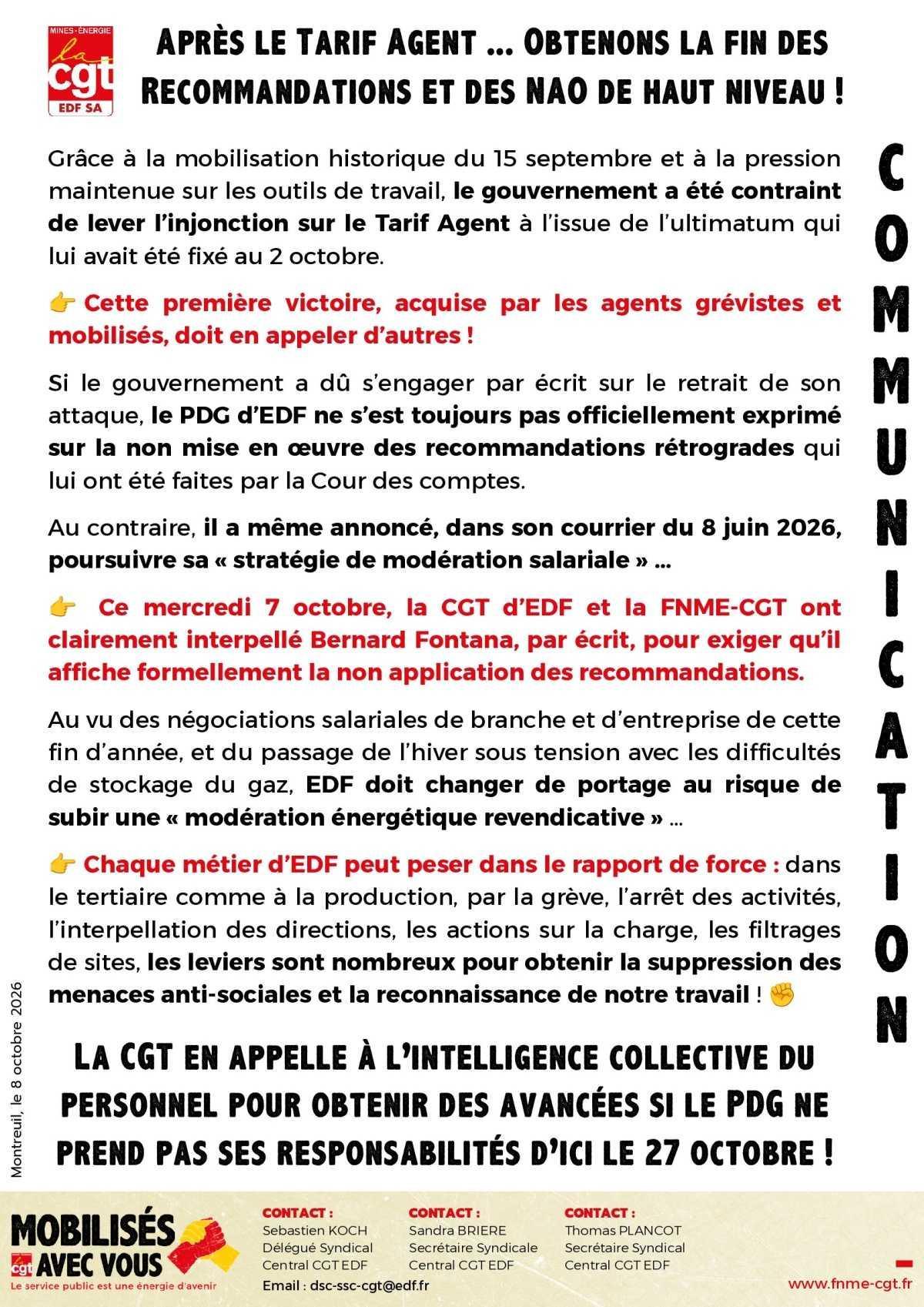 Nous avons fait reculer le gouvernement. Maintenant, à EDF de prendre ses responsabilités ! Nous avons fait reculer le gouvernement. Maintenant, à EDF de prendre ses responsabilités !