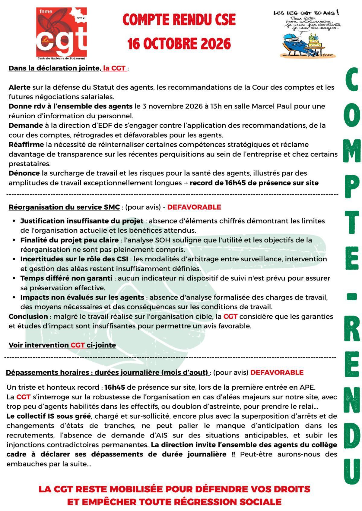 Compte-Rendu CSE du 16 octobre 2026
