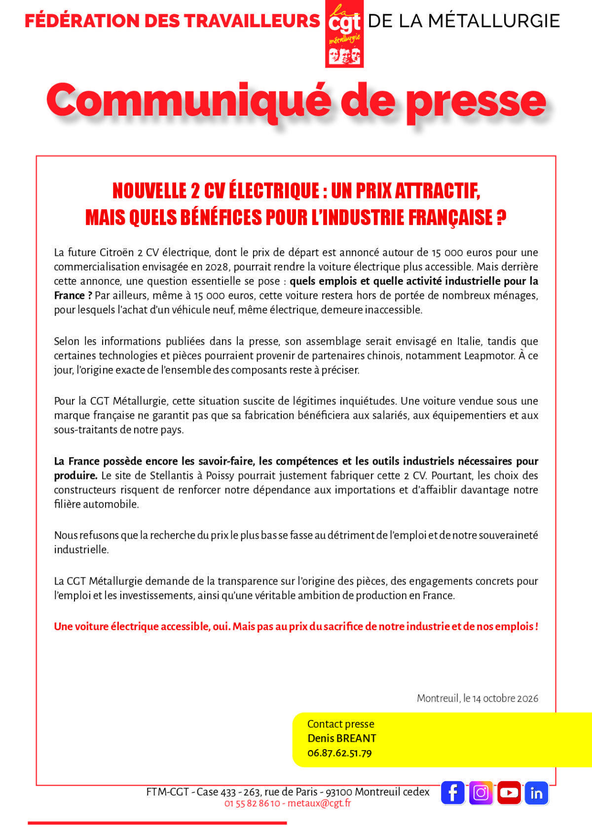 Nouvelle 2 cv électrique : un prix attractif, mais quels bénéfices pour l’industrie française ?