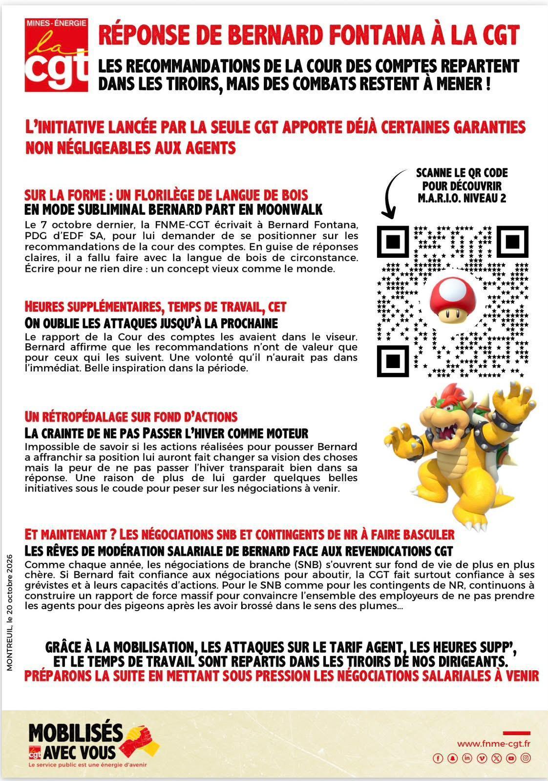 Mario, l'électricien-gazier gréviste ! Niveau 2 Mario, l'électricien-gazier gréviste ! Niveau 2