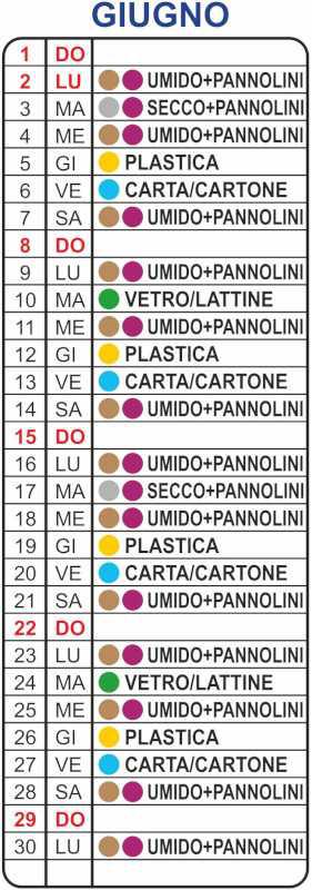 Calendario Raccolta Differenziata