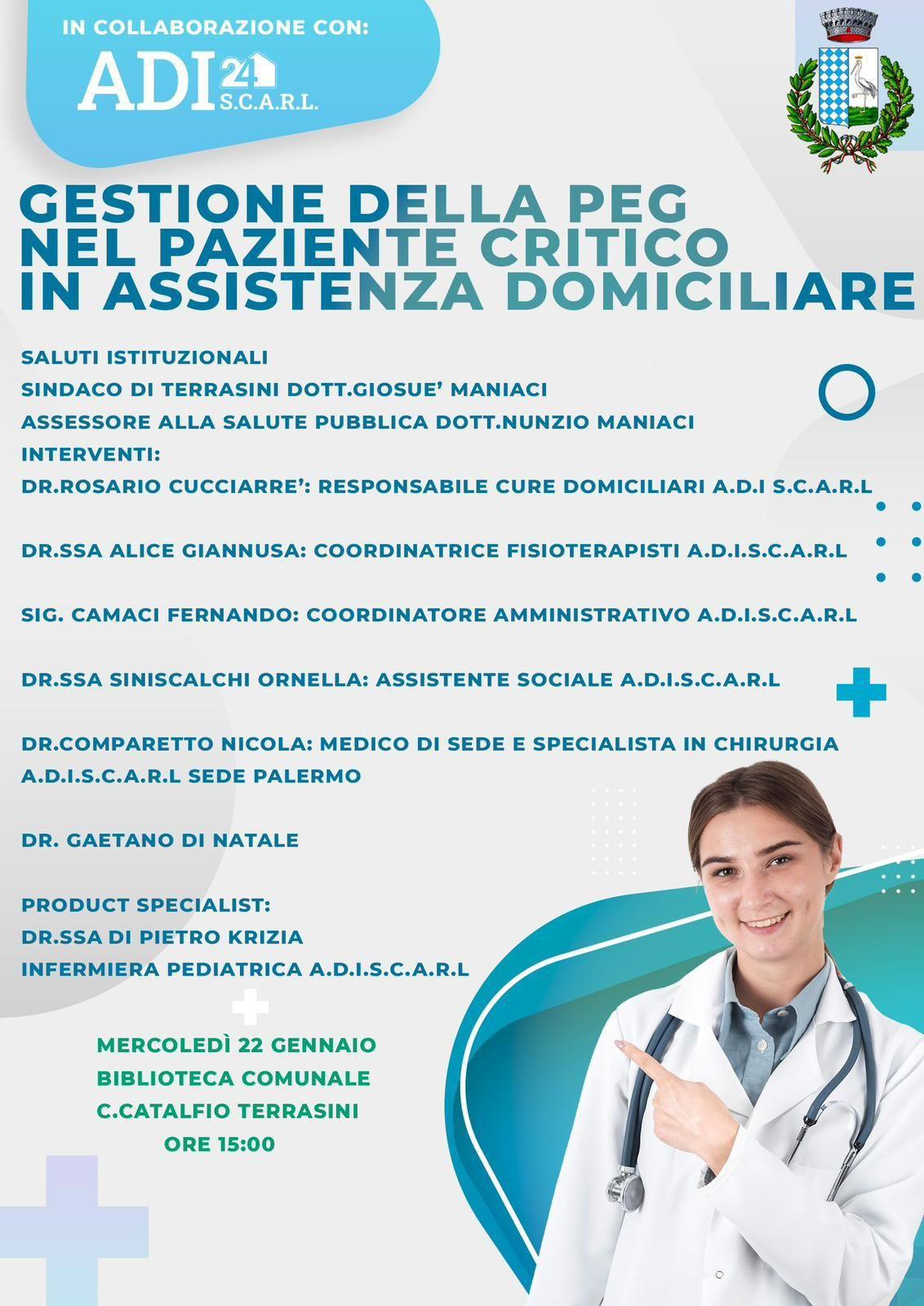 Gestione della PEG nel Paziente Critico in Assistenza Domiciliare (inizio ore 15.00)