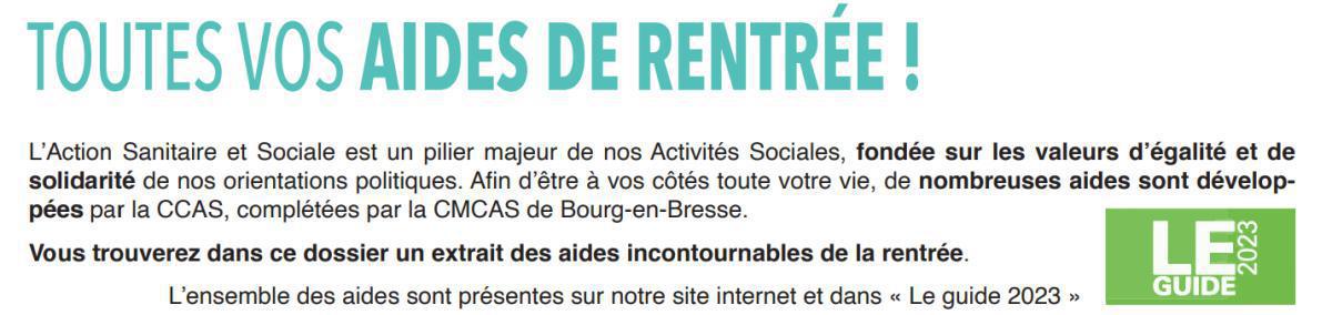 TOUTES VOS AIDES DE RENTREE ! 