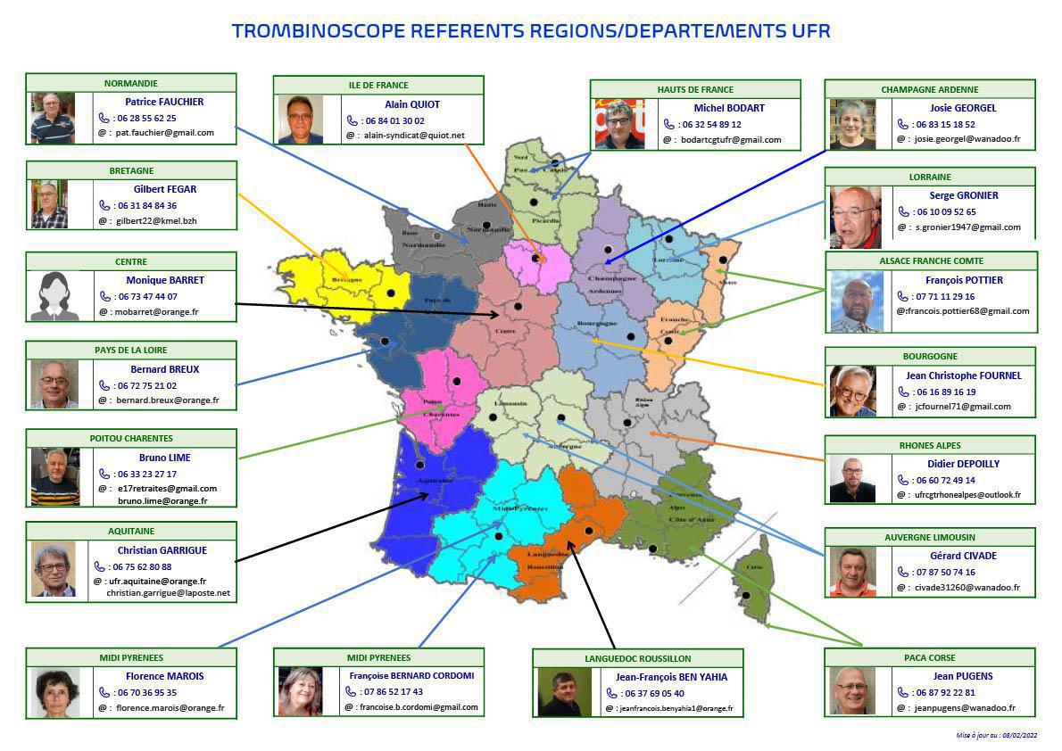 TROMBINOSCOPE REFERENTS REGIONS/DEPARTEMENTS UFR
