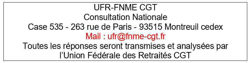 Consultation nationale de l’Union Fédérale des Retraité.e.s.