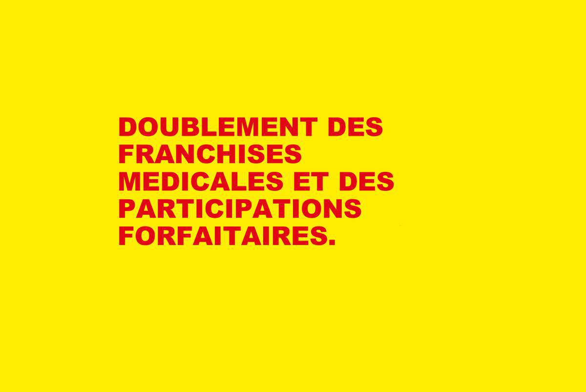 Doublement des franchises médicales et des participations forfaitaires