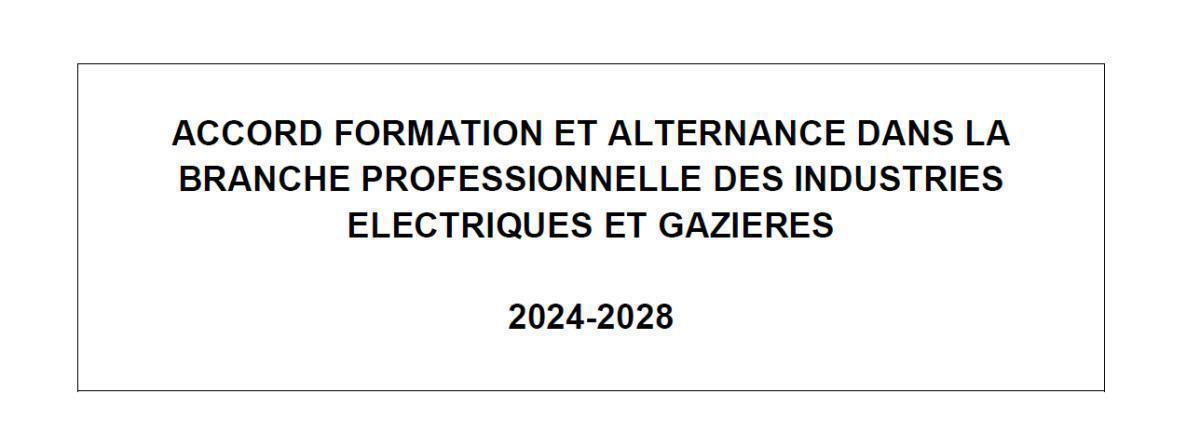 ACCORD DE BRANCHE RELATIF A LA FORMATION ET A L'ALTERNANCE